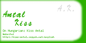 antal kiss business card